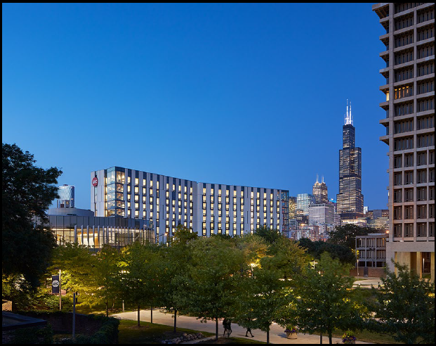 Academic, Residential Complex - exterior, night Academic, Residential Complex - exterior, night